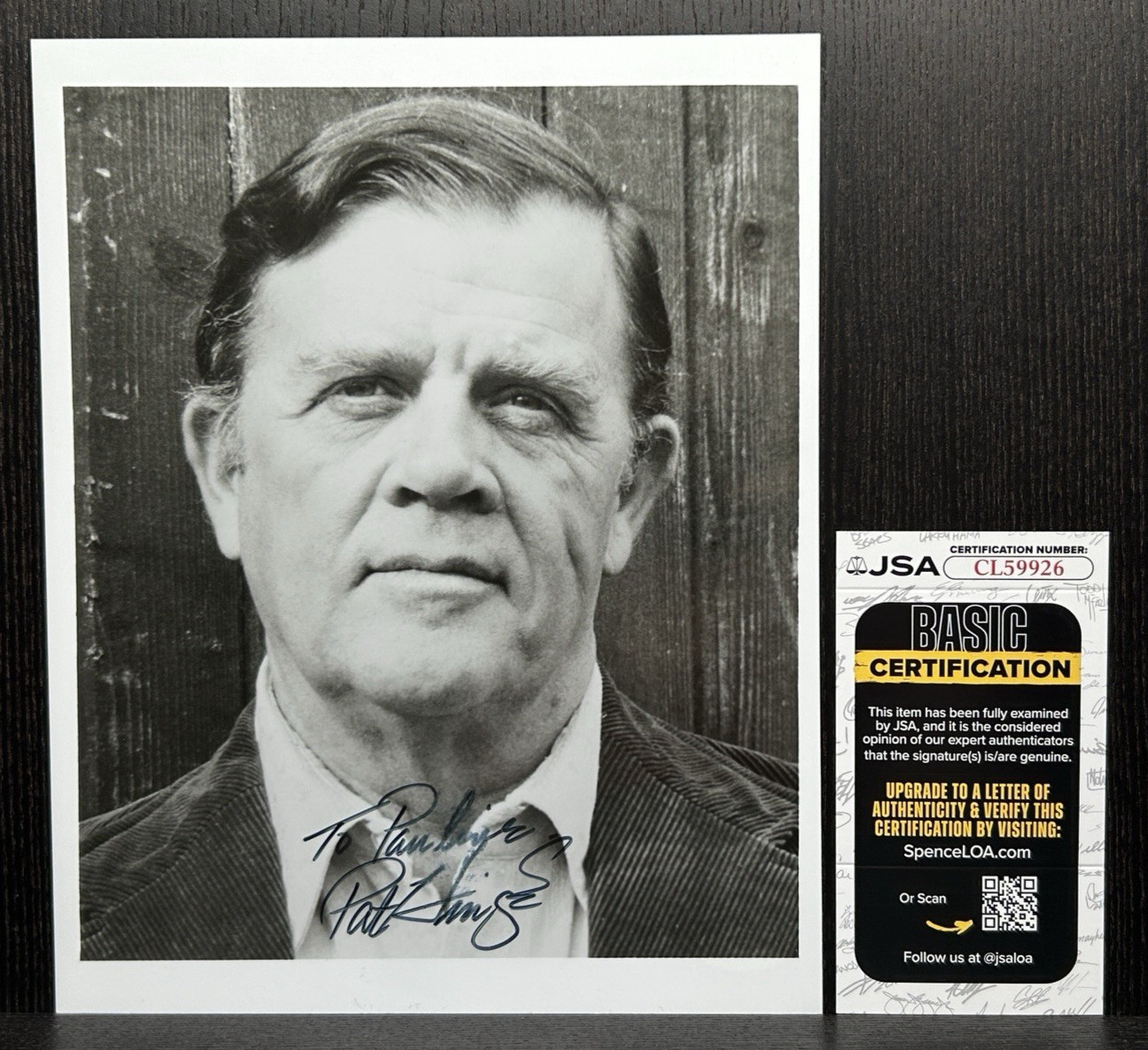 Actor Pat Hingle JSA COA 8x10 Signed Photo Original Authentic Autograph Batman