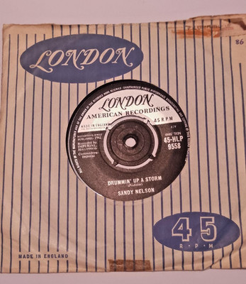 SANDY NELSON ''Drummin' up a storm & Drum stomp'' 7'' vinyl 1962 London 45HLP  9558