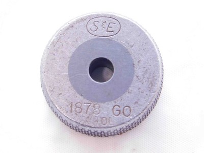 .1878 CL X CARBIDE MASTER PLAIN BORE RING GAGE .1875 +.0003 3/16 4.770 mm