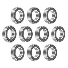 10Pcs 6902-RS Deep Groove Bearing, 15x28x7mm Rubber Double Sealed Bearing