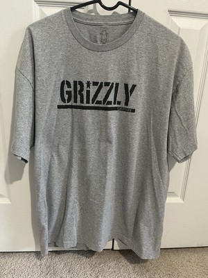 Grizzly Griptape T Shirt Gray Skateboarding Streetwear Bear Logo Mens 2XL XXL