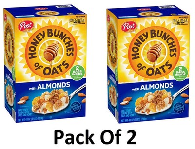 Honey Bunches of Oats with Crispy Almonds, 48 oz. 2 pk