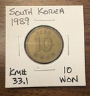 1989 South Korea 10 Won Mint Condition With Holder — photo 1