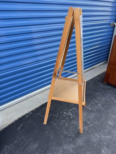 Vintage Kids Art Easel Double-Sided Wooden Whiteboard Chalkboard