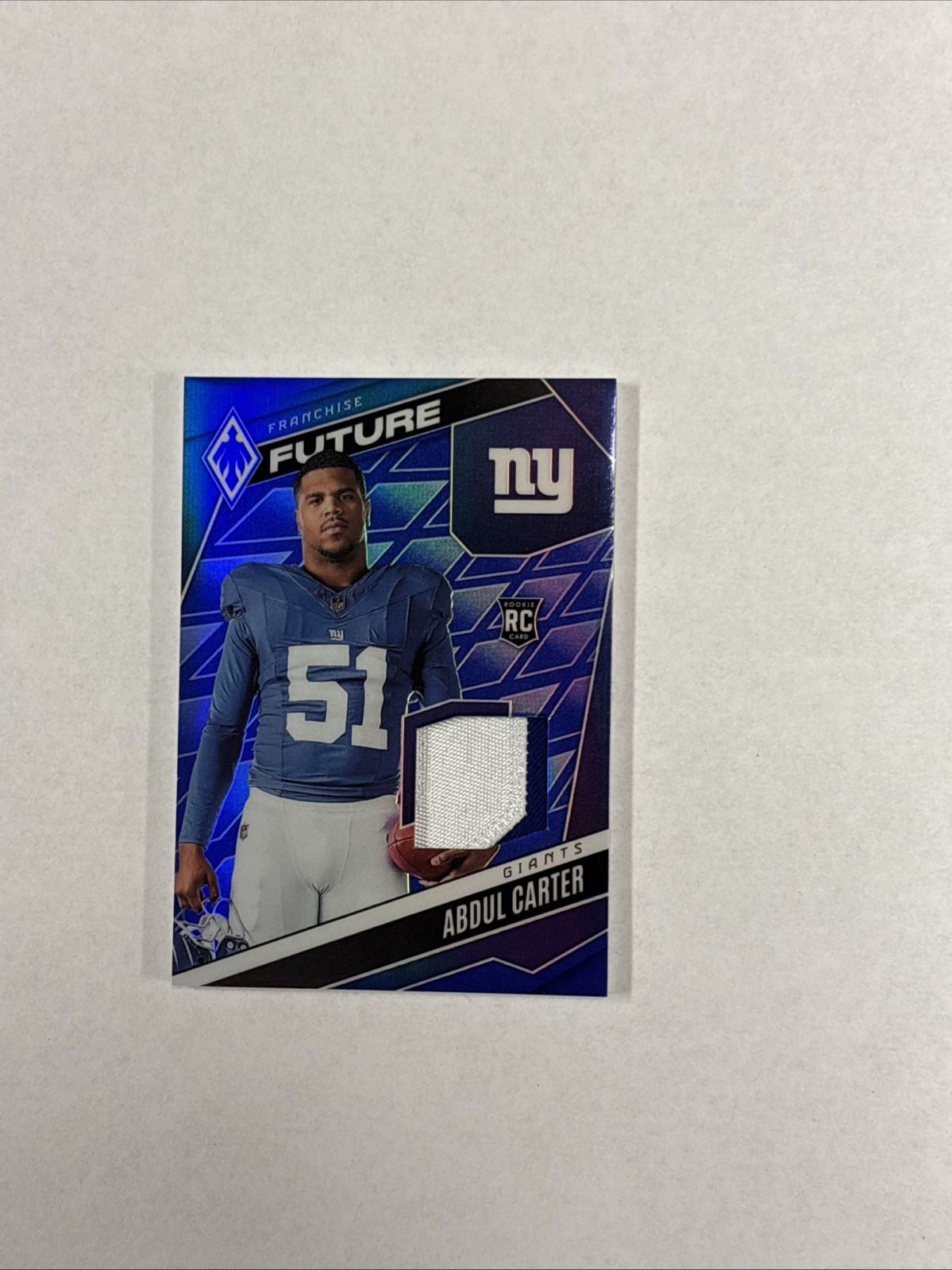 2025 Phoenix Franchise Future Materials Abdul Carter  Blue /199 New York Giants