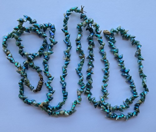Vintage Aboriginal Maireener Shell Long Necklace 110cm - Picture 8 of 14