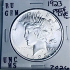 1923 P BU GEM PEACE SILVER DOLLAR UNC MS+++ U.S. MINT RARE COIN 7026