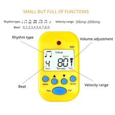 Small Metronome Professional Clip LCD Digital Transparents Rhythm Metronome