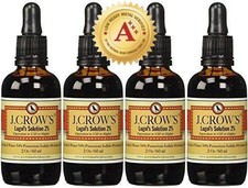 J.CROW'S Lugol's Solution of Iodine 2 2 oz Four Pack 4 Bottles 
