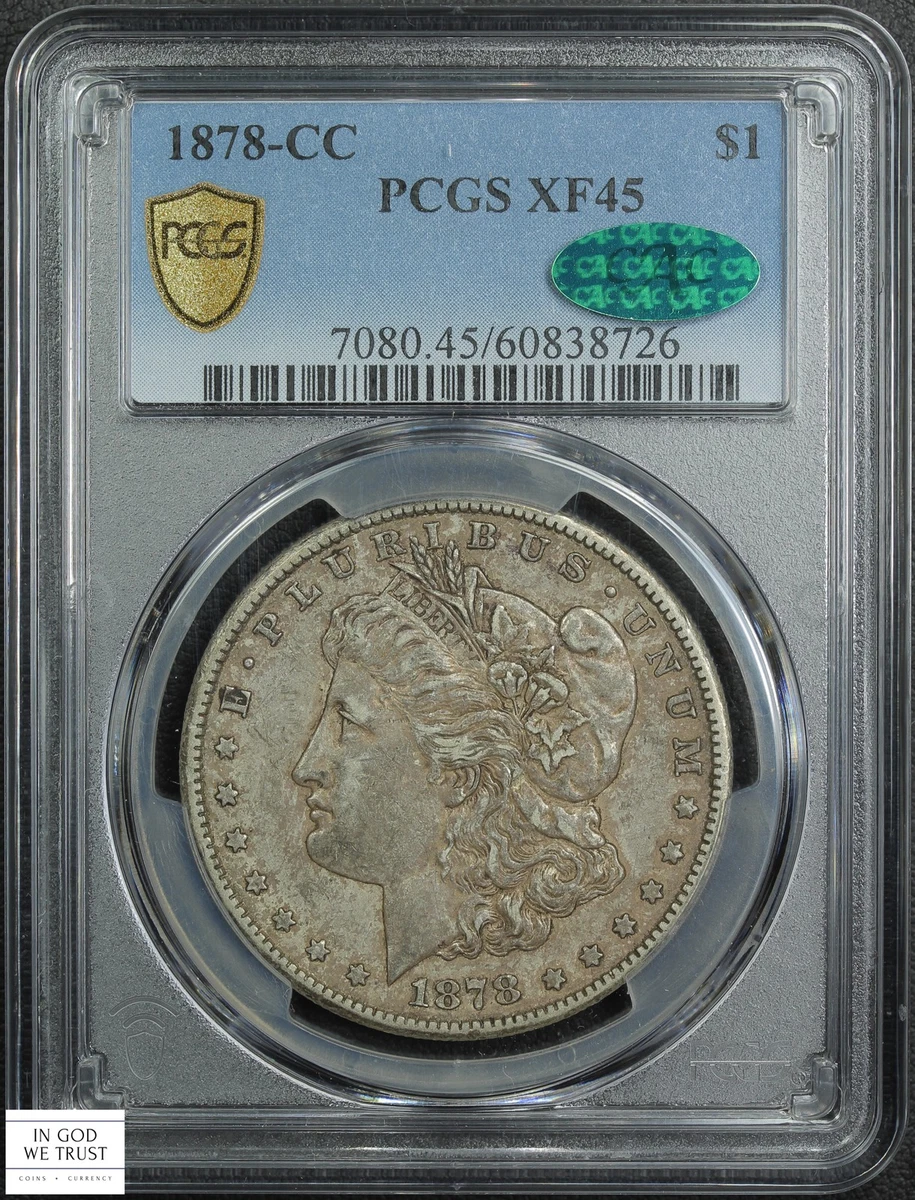Carson City Grade XF 45 1878 Year Morgan US Dollars (1878-1921