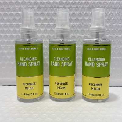 Bath & Body Works Set of 3x - CUCUMBER MELON - Anti-Bacterial Hand Spray 3 oz