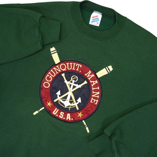 Vintage Ogunquit Maine Nautical Anchor Jerzees Super Sweats Sweatshirt M USA 90s