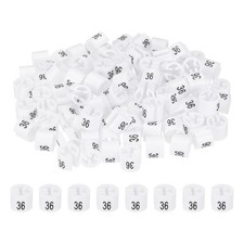 100 Pcs Clothes Hanger Markers, Number 36 Tag for Clothing Hangers, White