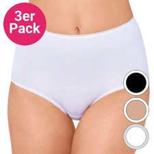 Sloggi 24/7 Microfibre Maxi Damen Slip, 3er Pack, 38-54 Schwarz Weiss Brush TOP!