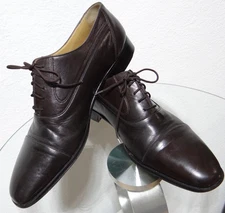 BALLY StyleFlex Cap Toe Dress Shoes Brown Leather Oxford Shoes Men Size 10 D