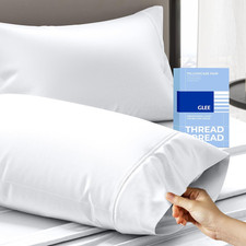 100 Cotton Pillow Cases Queen Size Set of 2 - Luxury 400 Thread Count Queen Pil