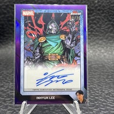 2026 Topps Finest Fantastic Four Inhyuk Lee PURPLE REFRACTOR AUTO Dr Doom /75 SP