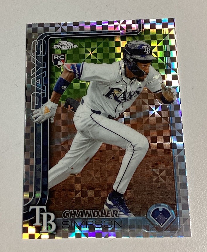 2025 Topps Chrome Update CHANDLER SIMPSON X-Fractor Rookie Card RC USC179 Rays