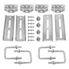 8" Boat Trailer Bunk Brackets Galvanized Swivel Top 8 inches, Dark Grey