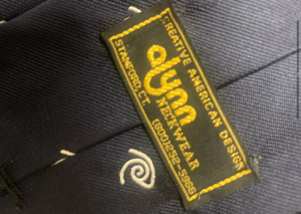 Alynn Men's Silk Tie Ancient Art Egypt 3000 BC Gold, Brown, Blue - Image 3 of 4