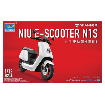 Trumpeter NIU N1S E-Scooter Plastik Modellbausatz 07305 vorlackiert Maßstab 1:12