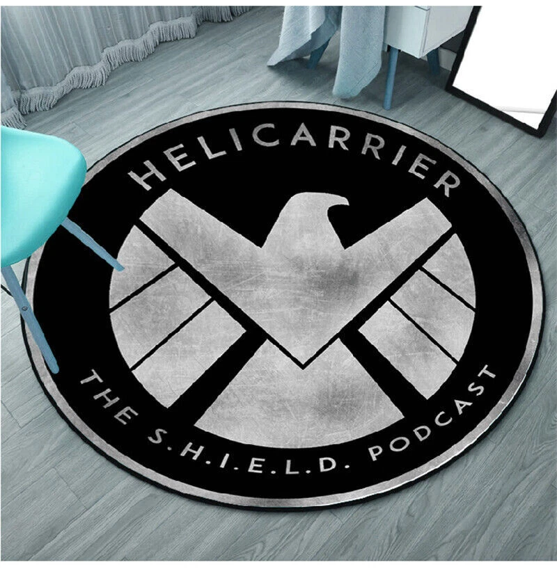 Moda Estilos de Películas Vengadores Alfombra Antideslizante Dormitorio Habitación Alfombra Redonda Alfombras de Área Foto 2 de 4