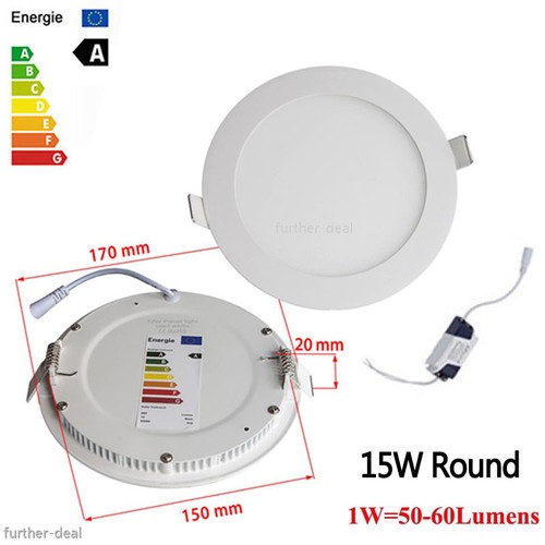 9W 12W 15W 18W 21W LED Recessed Ceiling Panel Down Lights Fixture Lamp White AC - Picture 19 of 26