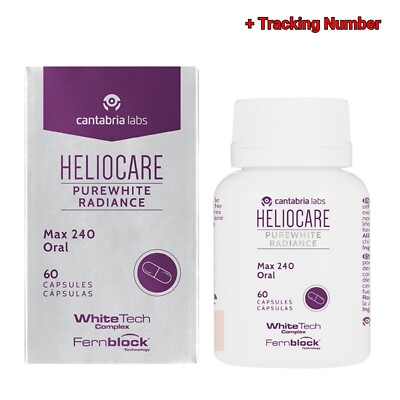 HELIOCARE PureWhite Radiance 60 Capsules Max 240 UV Protection Repair Pomegranat