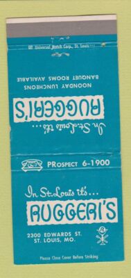 Matchbook Cover - Ruggeri's Restaurant St Louis MO 30 Strike