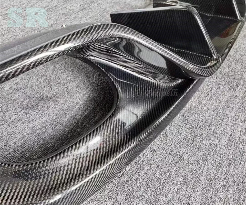 Alerón difusor labial parachoques trasero de fibra de carbono real para Jaguar tipo F 2014-2017 Foto 4 de 4