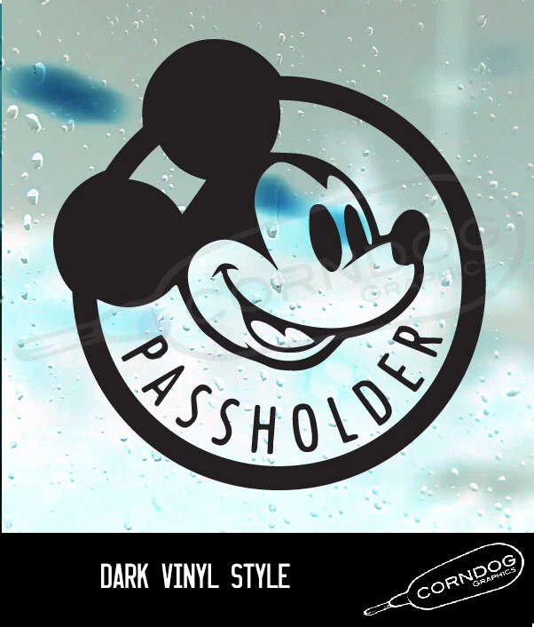 Disney Passholder STICKER VINYL DECAL MICKEY MOUSE WALT DISNEY WORLD MAJIC  - Image 2 of 4