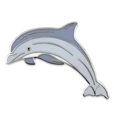 PinMart's Blue Dolphin Ocean Sea Animal Cute Enamel Lapel Pin
