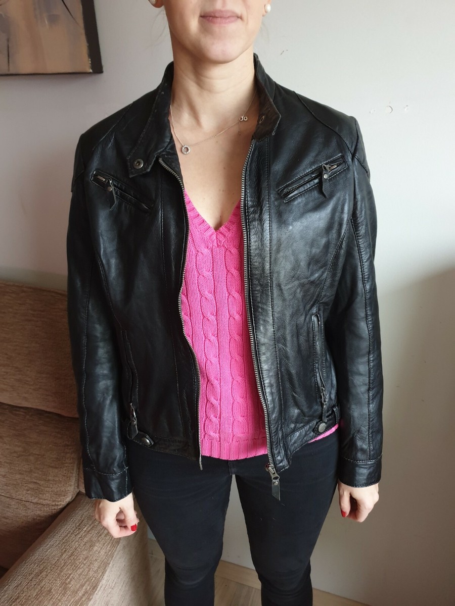 Womens Gipsy Leather Jacket Size L/42/UK14 Very Good Condition