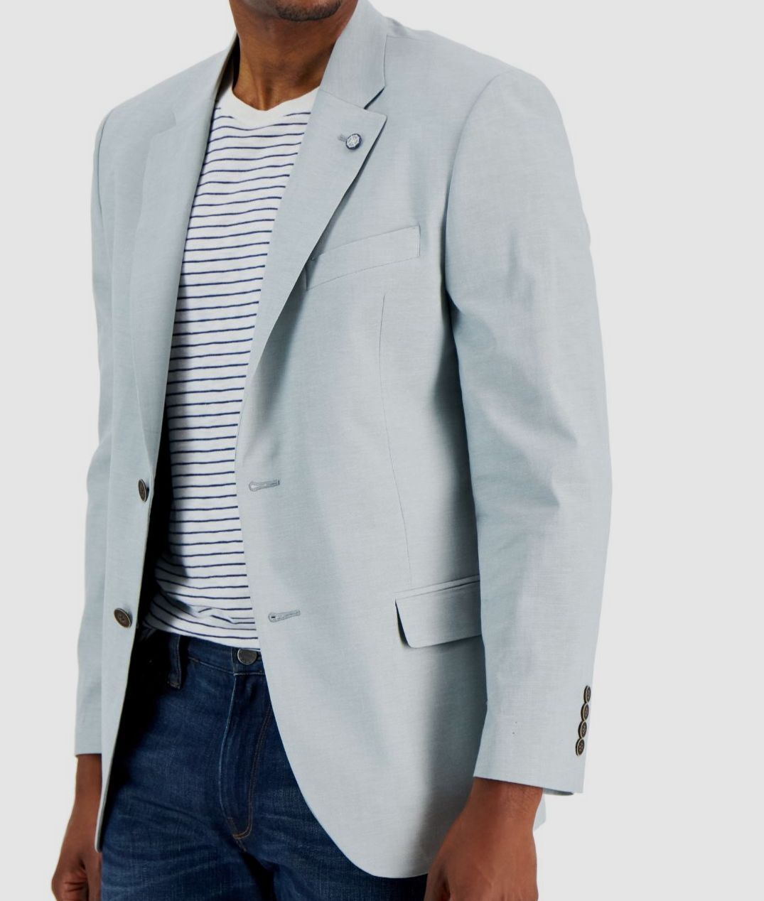 Mens Chambray Sportcoat - Chambray Blazer - Summer Cotton Blazer Seafoam main image 0