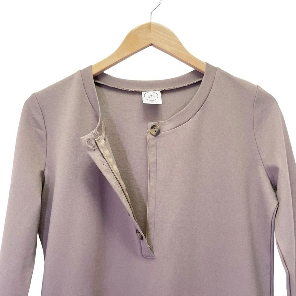 Lou Lou & Co Everyday Midi Dress Size Medium in Mocha Taupe Maternity