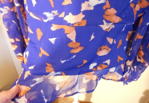Blusa Nine West Forrada con Volantes Fluida Art Deco Para Mujer Talla XXL NUEVA CON ETIQUETAS - Imagen 3 de 11