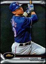 2012 Finest #19 Michael Young   Texas Rangers  Baseball Card