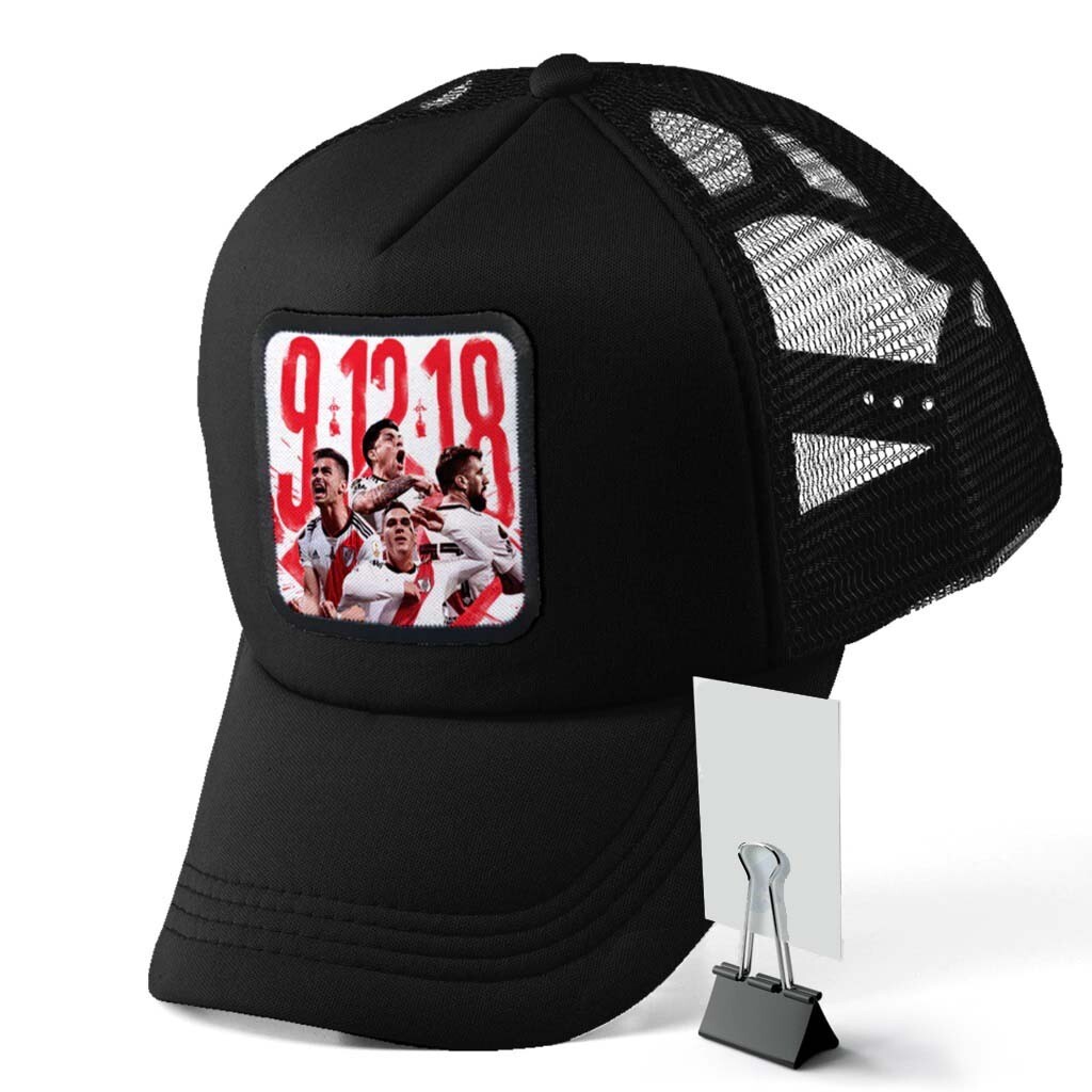 Casquette River Plate - Chapeau Camionneur Stretch Noir - Neuf