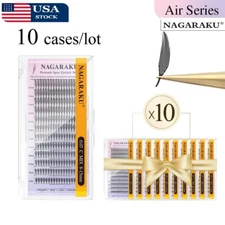 NAGARAKU 10 cases Premade Spire Eyelash Plume Fluttering Eyelash Extensions