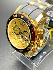 Invicta Men's 48mm Pro Diver Scuba Quartz Chronograph Gold tone 17566