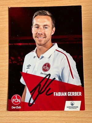 Fabian Gerber 1. FC Nürnberg Der Club Autogrammkarte original signiert #S12407