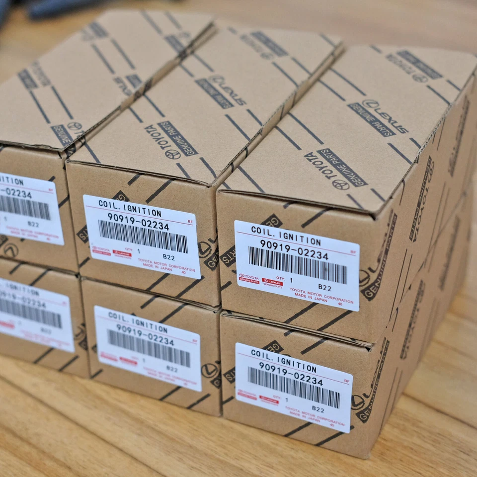 6x Denso OEM Igintion Coils&Spark Plugs for Toyota Lexus 90919-02234 90919-01210 Foto 3 de 4