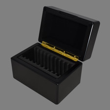 Wood Storage Box for 10 Certified Coin Slabs PCGS NGC ANACS Premier Elite Black