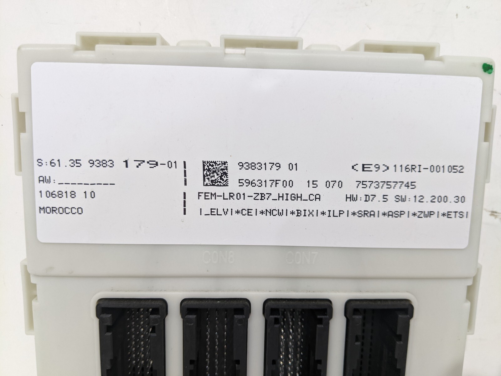 2015 BMW 328i FRONT BODY CONTROL MODULE OEM # 9383179 01 | eBay 