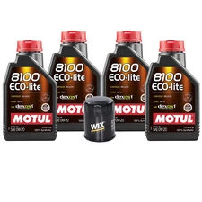 4L Motul 8100 ECO-LITE 0W20 Wix Filter Motor Oil Change Kit API SP-RC