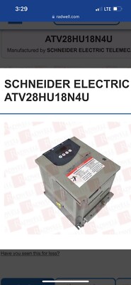 Square D ATV28HU18N4U AC Speed Drive 1hp  400/460V 50/60Hz