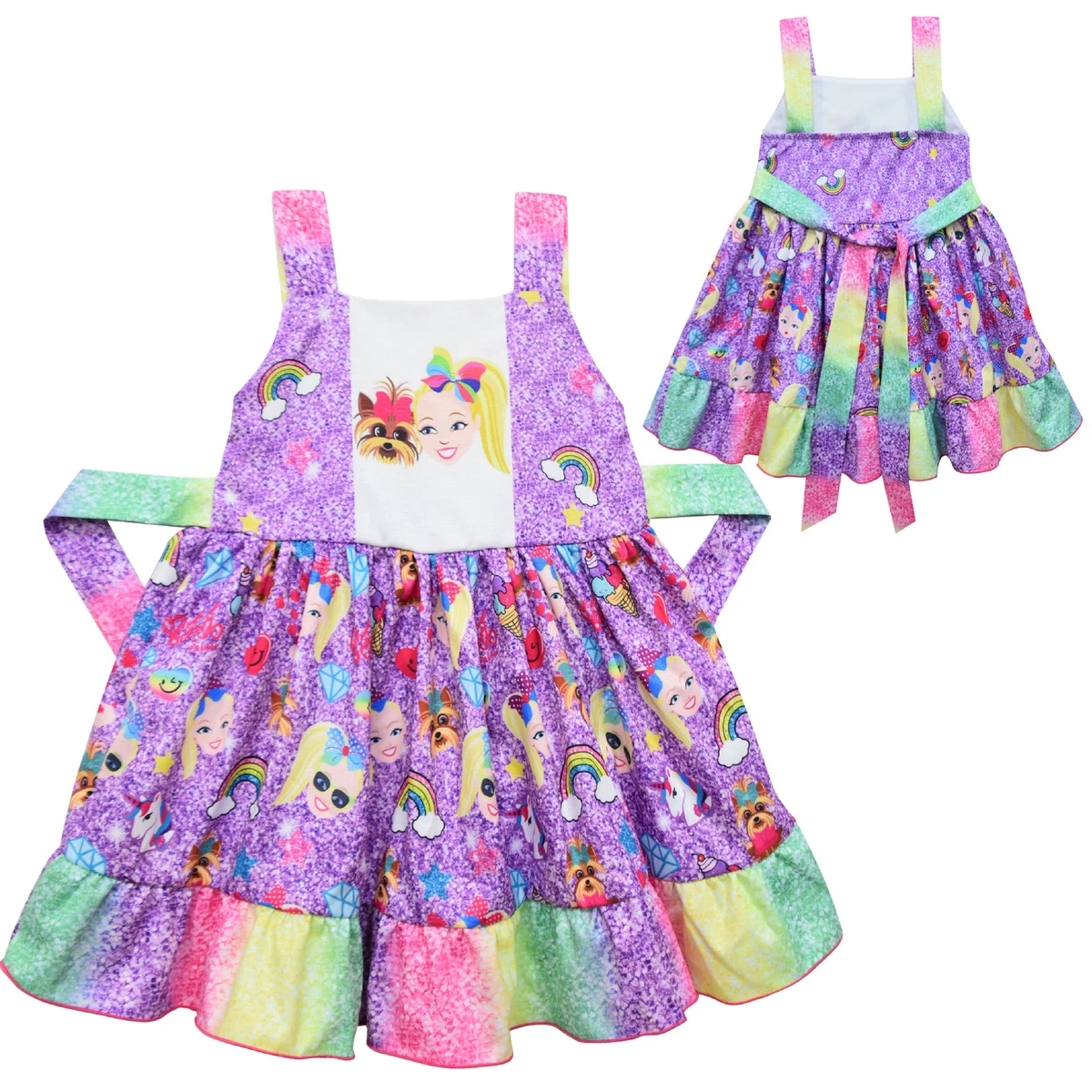 Jojo Siwa Princess Dress Boutique Sleeveless Ruffle Twirl Dress Girls Dresses