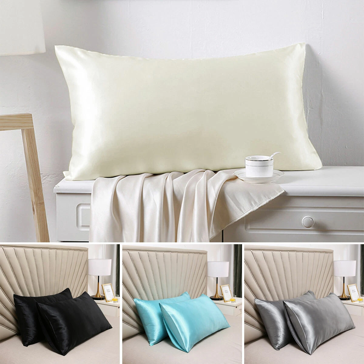 Slip white shop pillowcase