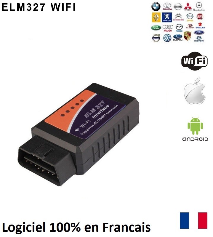 Interface de diagnostic ELM327 WIFI OBD2 pour smartphones Android et iOS - 2