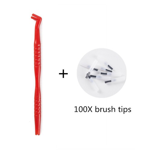Aplicador de cepillo dental desechable Easyinsmile/puntas de cepillo negras 100 un. - Imagen 12 de 13
